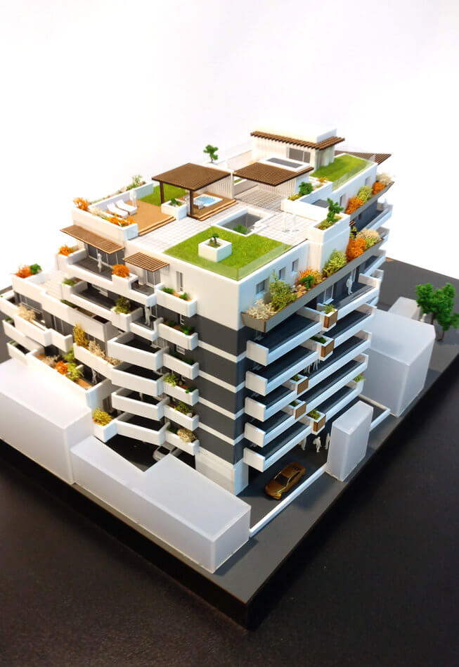 architectural model green building