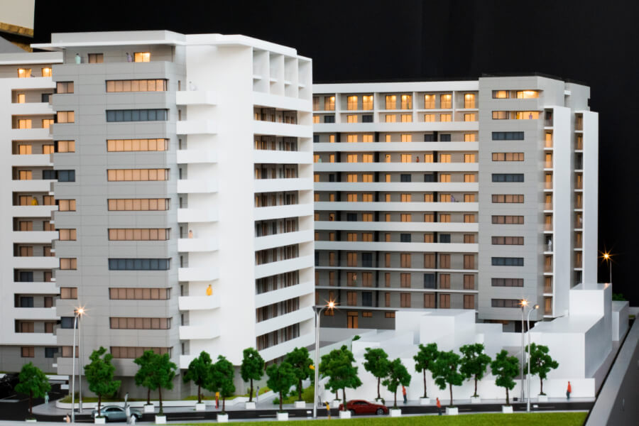 Scale model of a residence