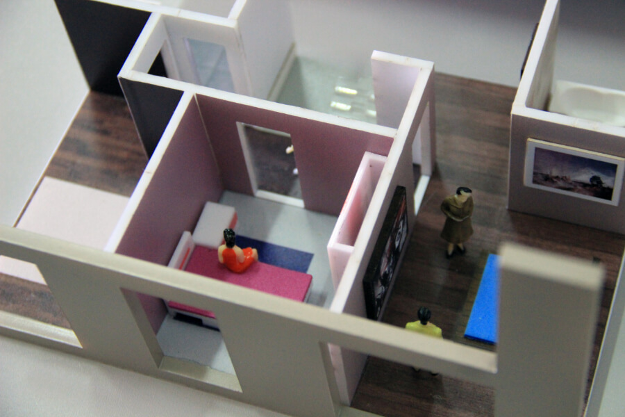 Demountable house scale model Furniture details