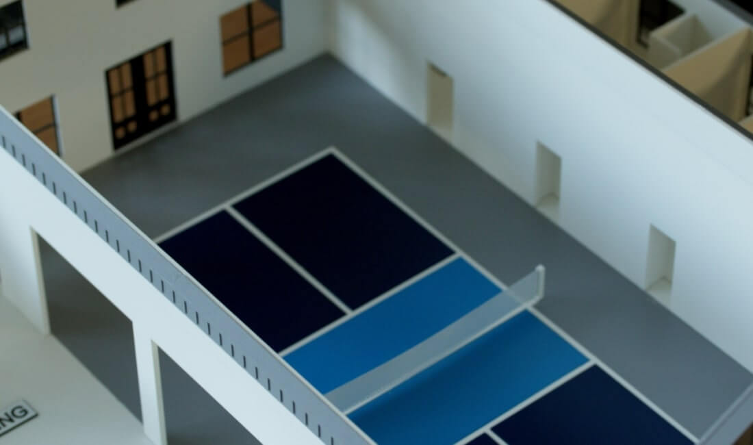interiour pickleball court