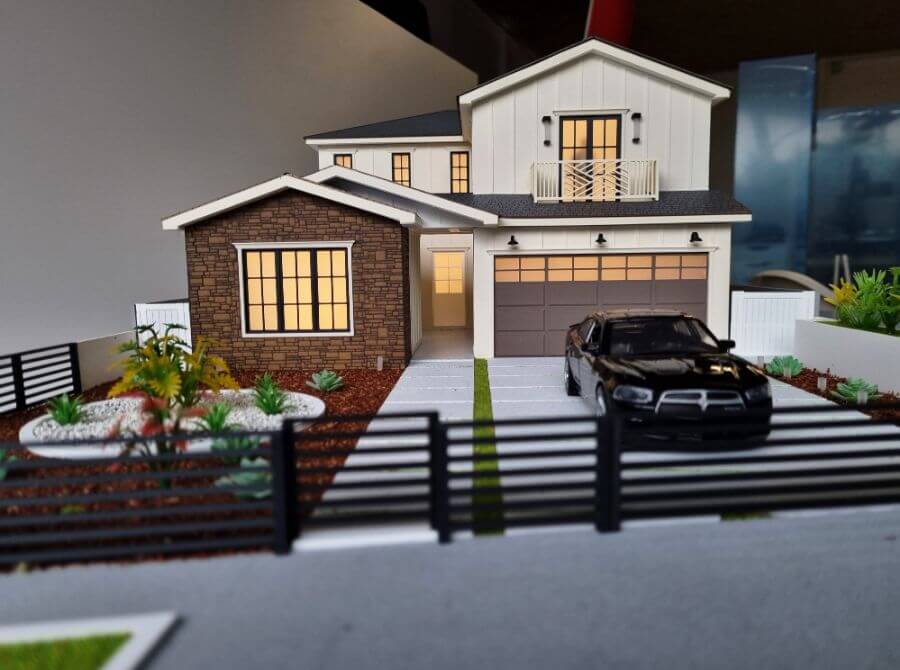 House model with Lighting