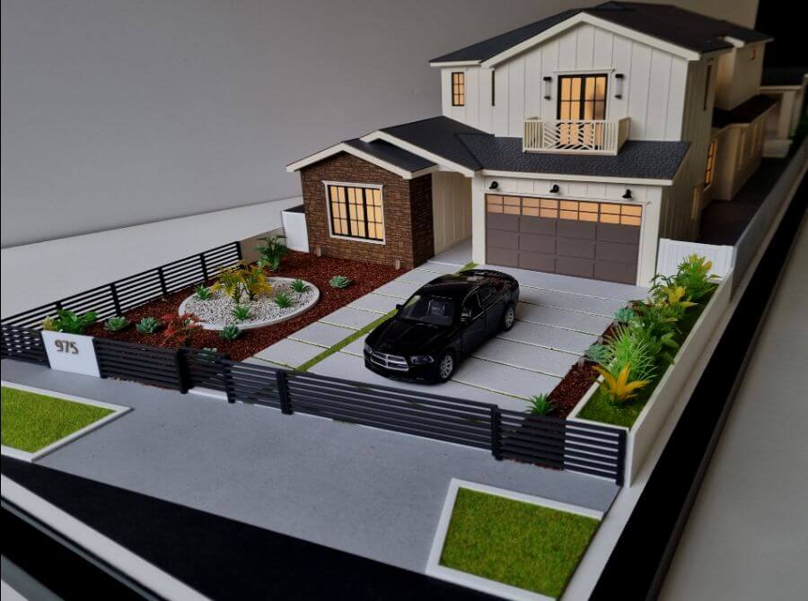 House scale model with Garage