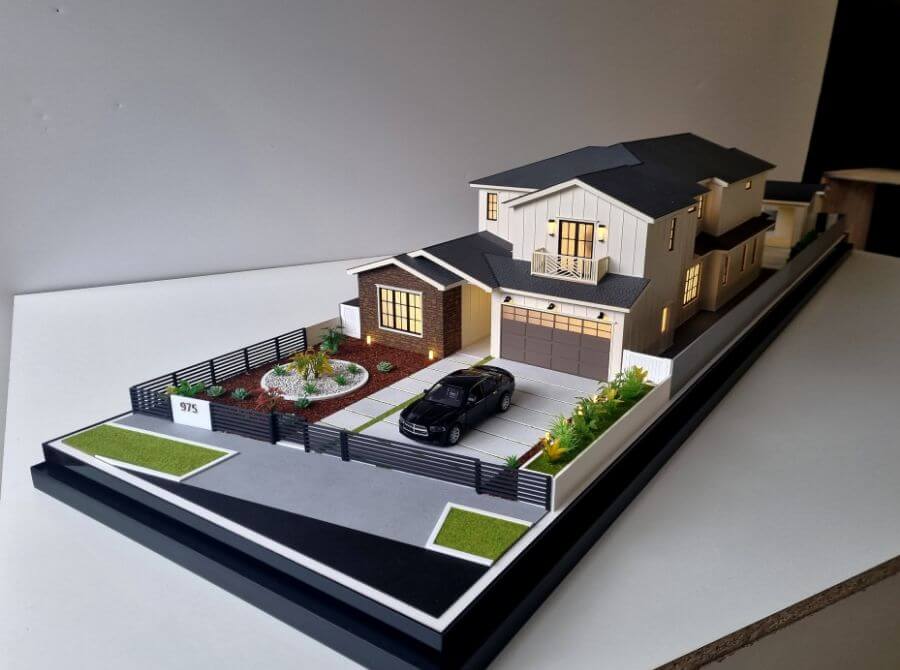 Scale Model House with Lighting