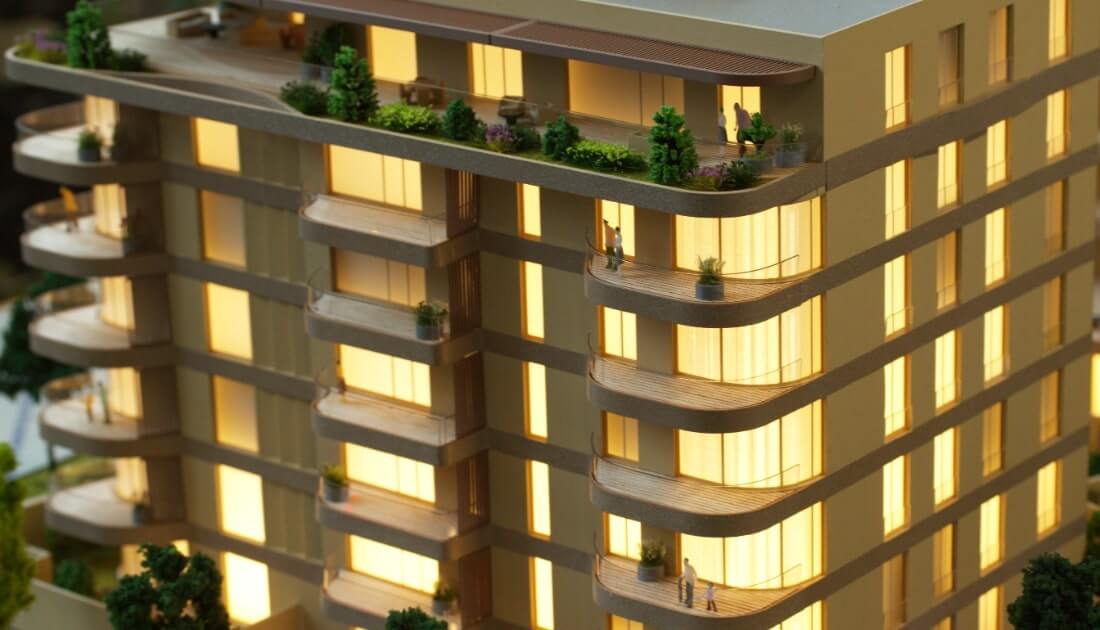 Apartment Buildings scale Model