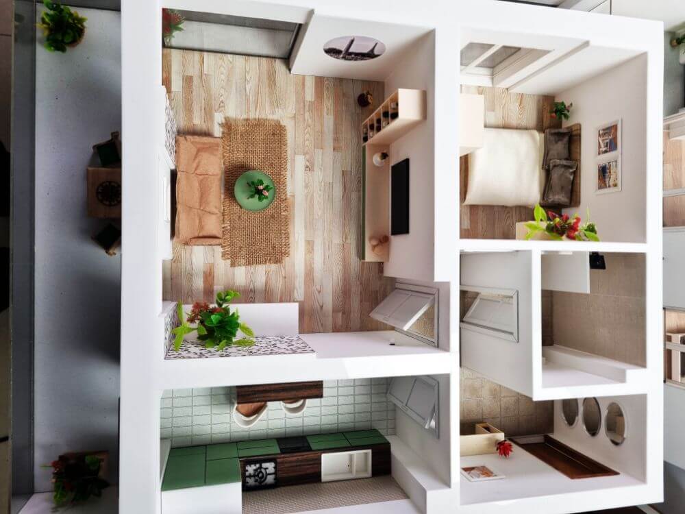 Floor Plan Model with Furniture – Architectural model