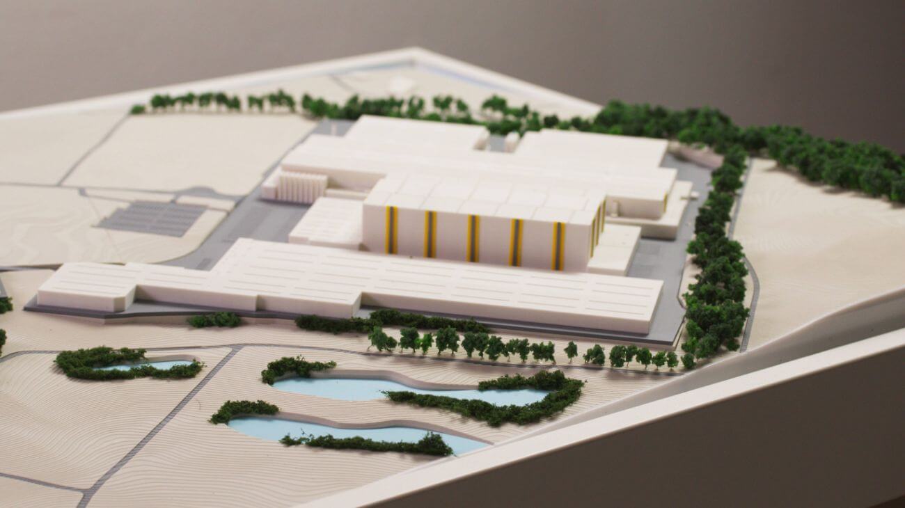 Industrial warehouse scale model