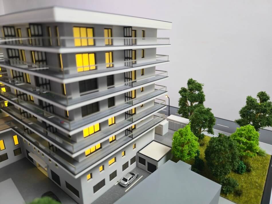 Modern Residential Development Scale Model