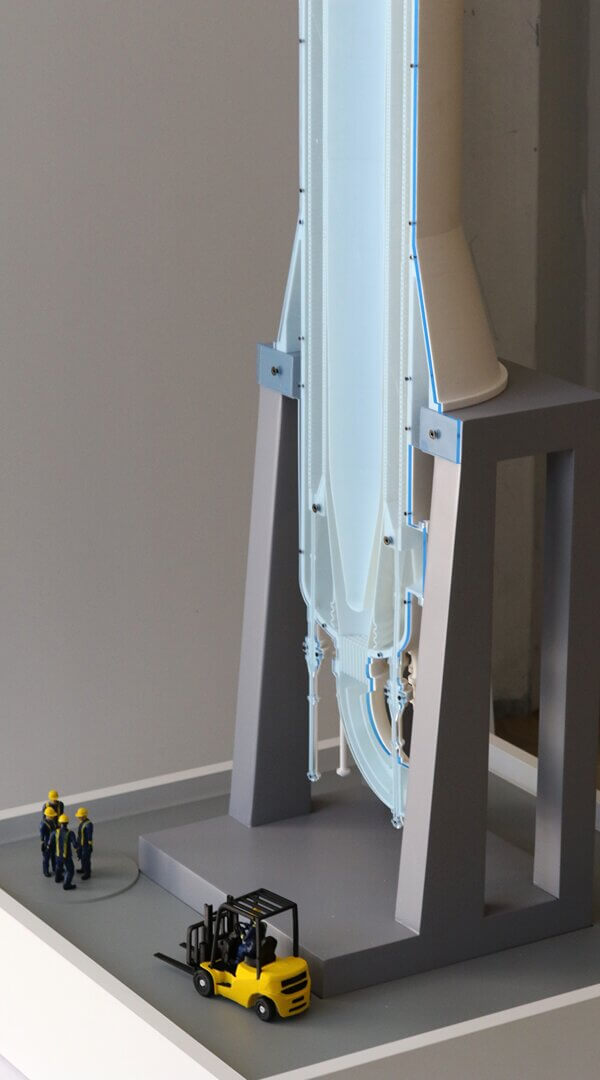 Reactor cutaway model