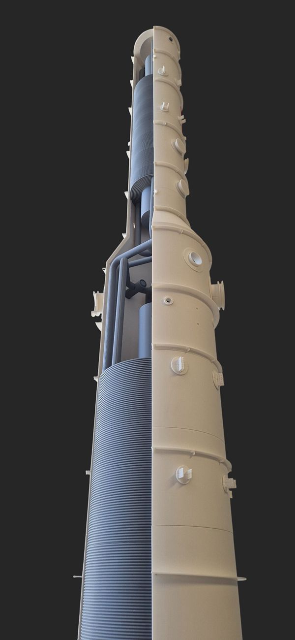 cutaway industrial reactor model
